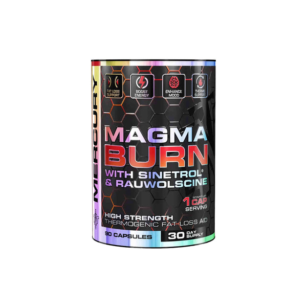 TNT Mercury Magma Burn supplement, dietary capsules with Sinetrol for fat loss and enhanced energy, 90 capsules.