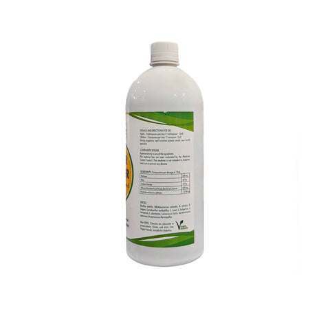 Efficient Microbes Health Booster Extra Strength, 1L bottle of naturally fermented cultures for digestive support.