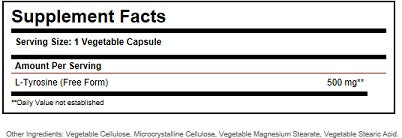 SOLGAR L-TYROSINE 500MG - Solgar | Energize Health